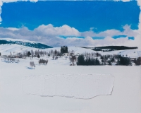 [gr]Orizzonte e tassello di neve[/gr][br],2015,olio su tavola, cm 40x50
